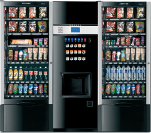 Dispensadora mixta, bebidas frías, aperitivos y snacks